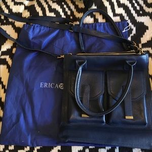 Blue leather Erica Anenberg bag. Brand new.